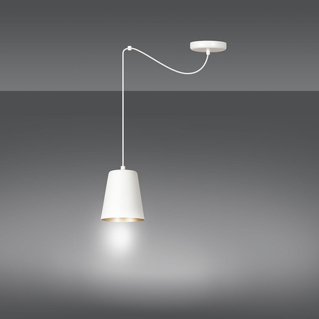 LINK 1 BLACK-GOLD 455/1 wisząca lampa sufitowa klosz czarny złoty środek